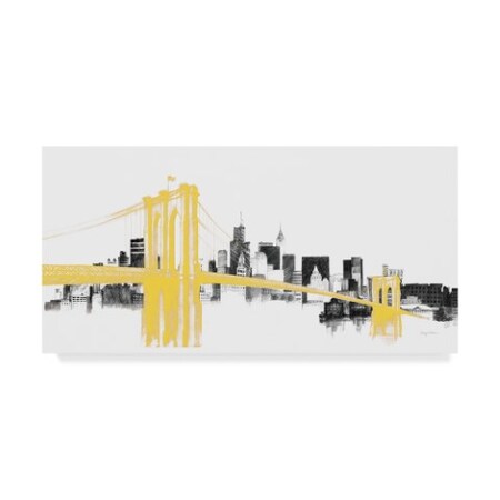 Avery Tillmon 'Skyline Crossing Yellow' Canvas Art,12x24